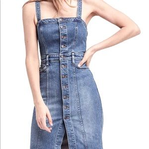 Free People Denim Overall Dress